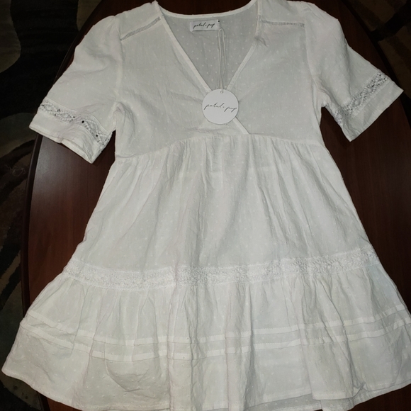 NWT Petal + Pup Hamidi Dress White SZ EURO 10/US 6 - Picture 4 of 9